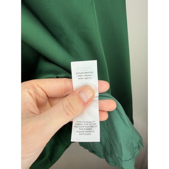 NWT Lulus Green Satin Mini Dress Cowl Neck Spaghetti Strap Party Cocktail - Picture 8 of 10